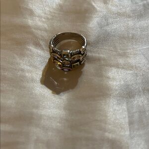 Silver Ring with Multicolor Gemstones